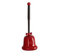 Set Scovolino WC蹲式 - Lungo Ergonomico per Angoli Difficili, Testina Flessibile in Silicone, Base con Drenaggio, (red)