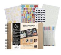 Set Scrapbooking, Album 32x22cm, Kraft, Scrap' Addict: Scrapbooking