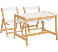 Set Scrivania con Cassetti + 2 Sedie per Bambini colore Bianco