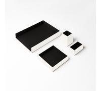 Set Scrivania Cuoio Bianco - 4 Pezzi - Design Moderno Lavorazione Artigianale