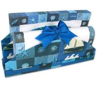 Set scrivania in scatola -30 fogli -25 buste -motivi marini