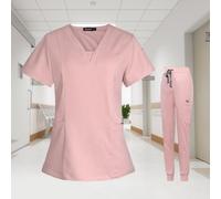 Set Scrub Da Donna Con Scollo A V Scrub Top Jogger Scrub Pantaloni Uniformi