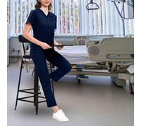 Set scrub da donna Scrub da infermiera con scollo a V per toelettatore per