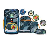 Set Scuola SJ GANG UPDOWN BOX - GREEN SHADOWS - Zaino Scuola Multiscomparto