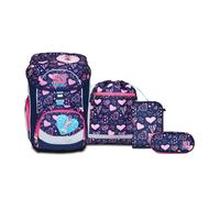 Set Scuola SJ GANG UPDOWN BOX - HEARTLY MIX - Zaino Scuola Multiscomparto Ergonomico + Astuccio Totalmente Accessoriato + Portapenne Scuola con Organizer Interno + Sacca Sportiva