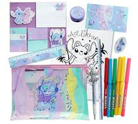 Set Scuola Stitch Bambini - Kit Cancelleria Completo - Regalo per Disegnare e Divertirsi