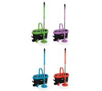 Gio'Style Secchio con Mocio Spin Mop 360° – Cesto azionabile a pedale, Manico regolabile – 4 colori