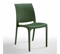 SET SEDIE VOLGA IMPILABILE POLIPROPILENE RESINA CASA RISTORANTE BAR GIARDINO