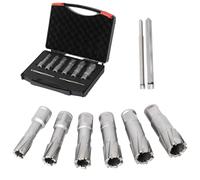 Set seghetto magnetico per foratura ferro acciaio 6 pz taglierina anulare T