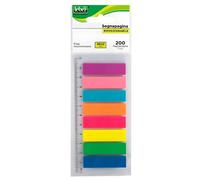 Set Segnapagina e righello 8 blocchetti in colori da 25 (42x12 mm) più (120 200