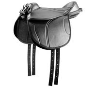 Set sella da pony in ecopelle completa di sottopancia, staffe e staffili Daslo