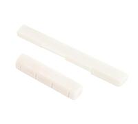 Set Sella e Capotasto Scanalato per Ukulele in Osso Bianco