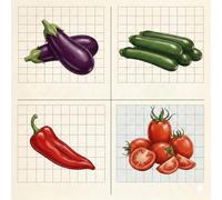 Set Semi Orto Completo | Melanzana Violetta Lunga, Zucchina Verde, Peperone Corno di Toro Rosso e Pomodoro Rio Grande | 4 Bustine da 6g |Semi Ortaggi per Orto, Giardino e Balcone | Alta Germinazione