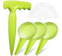 Set Seminatore Manuale 14 Pezzi in Plastica con Dibbler | Etichette per Piante Incluse, Impugnatura Ergonomica, Facile da Scrivere, per Orto e Giardino
