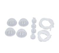 Set seno in silicone, set per tiralatte con 4 valvole a becco d'anatra e 2 tubi in silicone, inserti flangiati morbidi prevengono il riflusso per tiralatte elettrico, bre