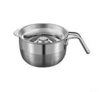 Set separatore per tuorlo d'uovo di alta qualità con tazza, setaccio per una rapida separazione, ideale per torte, biscotti, crema pasticcera, argento, 18,5 x 14 cm (set da 2)