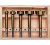 SET SERIE KIT 5 PUNTE FRESE PER LEGNO FORSTNER 5-35 MM RIVESTITE AL TITANIO TIN