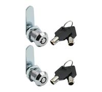 Set serratura a camma compatibile con parti di cassette postali for mobili | Confezione da 2. Set di bloccaggio a camma for tubo filettato. Cilindro di lunghezza 16 mm. Include chiavi.