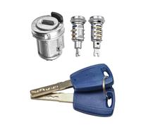 Set serratura accensione barile argento premium argento metallo per Fiat/Doblo/C