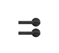 Set serratura for porta zigrinata in ottone nero e oro, leva interna for camera da letto e bagno, doppie porte in legno, funzioni fittizia e privacy(Handle-QBCF)