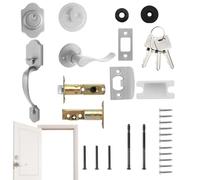 Set Serratura Ingresso,Set Antifurto con Doppia Mappa per Porta d'Ingresso | Hardware Casa Per Ingresso Balcone Bagno Cortile Esterni - per Esterno Cortile Balcone Bagno Patio