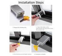 Set serratura per finestra scorrevole regolabile a prova di bambino in acciaio i