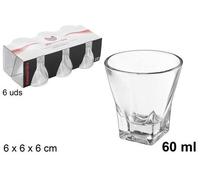 Set Servizio 6 Pezzi Bicchieri Bicchierini Vetro 6CM Margarita 60ml Amaro Caffè
