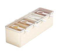 Set Servizio Condimenti Refrigerato 26x8x8cm con 4 Contenitori Estraibili e Port