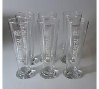 Set Servizio da 6 bicchieri in vetro Birra Menabrea - Biella - 20 cl