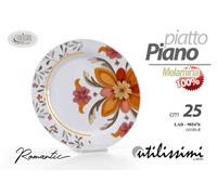 SET SERVIZIO PIATTI TAVOLA 18 PEZZI DOLCE FRUTTA FONDO PIANO MELAMINA ROMANTICO