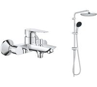 Set set doccia Grohe Vitalio Start System 26680001, rubinetto per vasca e doccia Grohe Start Edge 24198001