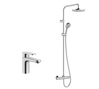 Set set doccia Hansgrohe Vernis Blend 26089000, rubinetto per lavabo Hansgrohe Vernis Blend 71580000
