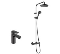 Set set doccia Hansgrohe Vernis Blend 26089670, rubinetto per lavabo Hansgrohe Vernis Blend 71580670