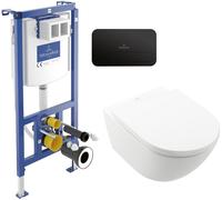 Set set vaso WC con copriwater Villeroy & Boch Subway 3.0 4670TSR1, modulo di installazione Villeroy & Boch ViConnect 92242700, 922490AN