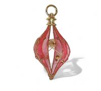 Set sfere ovali in rete rosso confezione da 6 pezzi per decorazioni e lavori fai da te