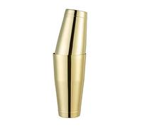 Set shaker da cocktail Boston color oro, doppio bicchiere 850ml + 530ml con base stabile, in acciaio inox