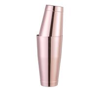 Set shaker da cocktail Boston color rame, doppio bicchiere 850ml + 530ml con base stabile, in acciaio inox