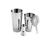 Set shaker for cocktail, 4 pezzi, kit barista Boston, 18 oz e 28, colino for bevande miste, doppio misurino(700 600ml)