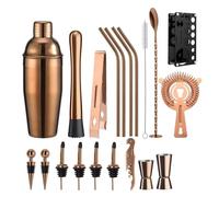 Set shaker for cocktail Kit barista da 20 pezzi con mixer for bevande bar Mixology(Rose Gold Type A)