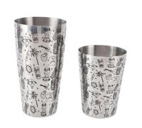 Set shaker per cocktail Mtlavishness Shaker da bar Boston in acciaio inossidabile 304 di grande capacità, a tenuta stagna e di lunga durata