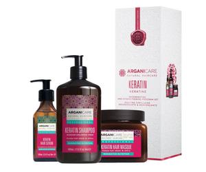 Set shampoo alla cheratina + maschera + siero Arganicare