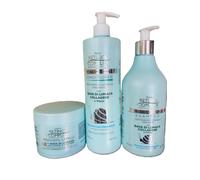 set shampoo balsamo maschera capelli bava di lumaca e collagene