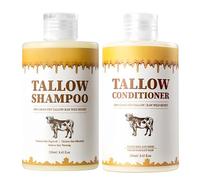 Set Shampoo e Balsamo al Sego di Manzo, Idrata e Ripara i Capelli Danneggiati, Controlla il Sebo e Liscia per Tutti i Tipi di Capelli, Adatto a Uomini e Donne, 250 ml (2Pezzo)