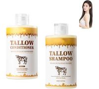 Set Shampoo e Balsamo al Sego, Set per la Cura dei Capelli al Sego Naturale, Ripara i Capelli Secchi e Danneggiati, Ripristina Morbidezza e Lucentezza, Nutre e Controlla il Sebo, Rinforza e Irrobusti