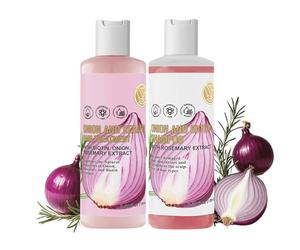 Set shampoo e balsamo alla cipolla, con estratto di rosmarino, idratante e ripristinante, per capelli crespi e secchi, pulizia delicata dei capelli per uomini e donne, tutti i tipi di capelli