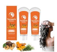 Set shampoo e balsamo alla curcuma e al collagene, volumizzante e ispessente senza solfati per tutti i tipi di capelli, formato da viaggio, arricchito con biotina e olio di cocco, 100g (2 pezzi)