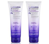 Set shampoo e balsamo ultra-riparatori GIOVANNI 2chic - Per capelli danneggiati e trattati eccessivamente. Aiuta a ripristinare l'elasticit natu