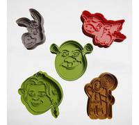 Set Shrek formina tagliabiscotti cookie cutter 5 pezzi
