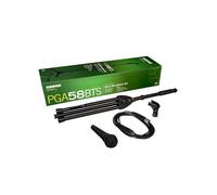 SHURE PGA58BTS KIT MICROFONO VOCE PGA58 + CAVO XLR MASCHIO XLR FEMMINA 4,5MT + ASTA MICROFONICA BUNDLE