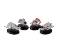 Set Shuttlecraft Star Trek Eaglemoss 4 Passeggeri, Warrant, Breve Raggio, Medico